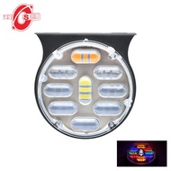 6D Round Flashing Fog Light 24VLED Five-color Strobe Fog Light Truck Light Truck Tail Light