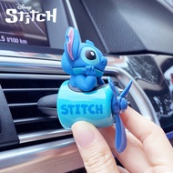 Disney Stitch Car Aromatherapy Small Aircraft Air Outlet Perfume Car Decoration Little Fan Fragrance
