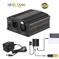 Nguồn Phantom 48V Cấp Điện Cho Micro Condenser Thu âm Livestream Hát Karaoke Phòng Studio Mic Microp