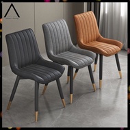 【TaoHouse】Nordic Modern Premium PU Leather Dining Chair Kerusi Makan Metal Legs Gold/Metal Legs blac