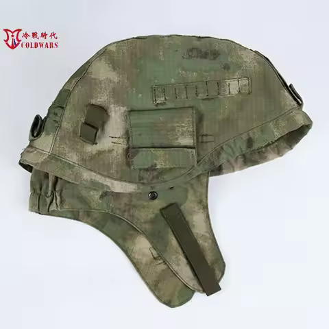 Windproof Ear Protection Version 6b47 Helmet MOX Green Ruins Helmet Cover (helmet not included)