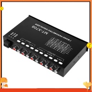 Car Audio Equalizer, Adjustable EQ Car Amplifier Graphic Equalizer with CD/AUX Input Select Switch,B