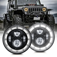 Best Selling <br>Round 7 Inch LED Headlight LED Headlamp Offroad Light with High Low Beam DRL Turn S