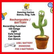 nice Dencing Cactus Cactus Plush Toy Talk Kaktus Bercakap Dancing toy song