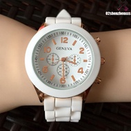 Geneva Silicone Quartz Wrist Watch Women Couple Watches