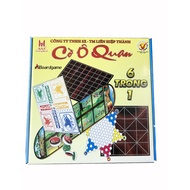 6-in-1 multi-function chess set: Mandarin box, Go, Checkers, Seahorse chess, Jumping chess, Burden c