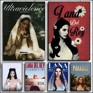Lana Del Rey self-adhesive waterproof sticker poster. Coffee house bar wall decor.