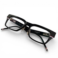 成色極佳 ▲ THOM BROWNE ブラウン TBX714-A-01AF 方形眼鏡 黑色 金色 52⬜︎18 147 日本製 男士