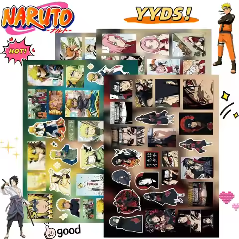 NARUTO Uzumaki Naruto Uchiha Itachi Uchiha Sasuke Cartoon Two-dimensional Cut Film Sticker Creative