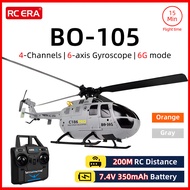 RC ERA BO-105 Helicopter 1/48 Scale 4 Channels 15min flight time 6-axis Gyro C186 Aircraft Optical f
