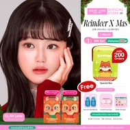[รุ่น Limited] คอนแทคเลนส์เกาหลีรายเดือน SISSE LENS : O2 Air Lens รุ่น Reindeer X-Mas สี Sunshine / 