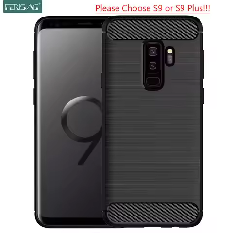 Case For Samsung Galaxy S9 or S9 Plus Cases Silicone Bumper Shockproof Carbon Cover for Samsung Gala