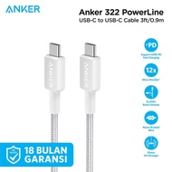 Anker 322 USB-C to USB-C Cable (3ft Braided) A81F5 Charger Cable