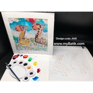 Malaysian Batik DIY myBatik Painting ~ 12 type Animal design Best for Kids Batik Painting &amp; Learning about animals name