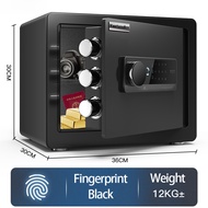 Fingerprint +Password +Key Safe Box Anti-Theft Security Secret Cabinet Cash Box Home Office Storage 