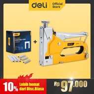 Deli Paket Komplit Staples Tembak 3in1 + Isi Ulang Model U isi 20.000