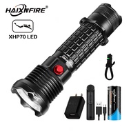 HaixnFire DV65 Diving flashlight XHP70 Underwater waterproof flashlight LED scuba diving torch