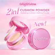 【NEW LAUNCH】Glad2Glow 2-in-1 Perfect Pair Cushion Powder ( 01-Buttercream)Setting Powder+Hydrating C