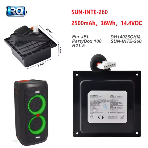 Sunnto SUN-INTE-260 2.5Ah 14.4V Rechargeable Speaker Battery For JBL PartyBox 100/100AM R21-5 Portab