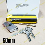 YALE ORIGINAL CYLINDER KEY 60 MM EURO PROFILE CYLINDER - 60mm house door lock cylinder