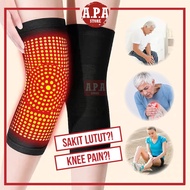 APA Elastic Knee Support Guard Protection Pad Keep Warm Sports Pain Relief Warmer Sarung Sakit Lutut Kaki Sukan 保温护膝