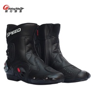High Quality Motorcycle Boots PRO-BIKER A004 Microfiber Leather Motorcycle Racing Shoes Medium-Legge