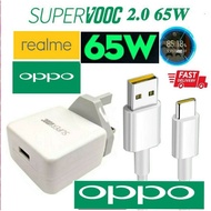 OPPO RENO 2 3 4 5 A95 A96 Realme SUPER VOOC 65W Charger&amp; 3.0 Fast Charging Micro USB /Type c Cable /Pengecas Laju Cepat