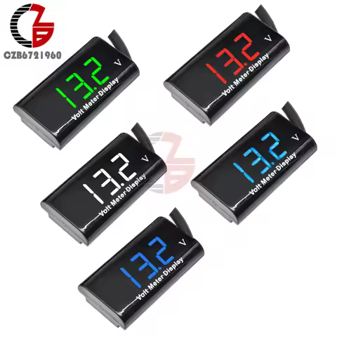 IPX6 DV 8-18V Motorcycle Digital Voltmeter 12V Car Voltage Meter Volt Lithium Lead Acid Battery Capa