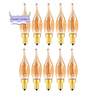 10 Pcs Dimmable C22 LED Filament Bulb E12 0.5W Amber Decorative Night Light Candle Light Ampoule Can