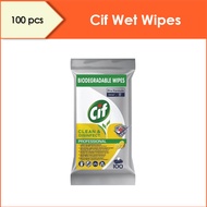 [Bundle of 12] Cif Biodegradable Wipes Professional Pro Clean 100pcs