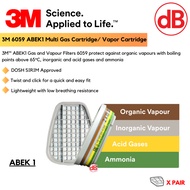 3M 6059 ABEK1 Multi Gas Cartridge / Vapor Cartridge