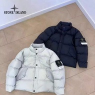100%Original Stone Island Embroidered Logo Winter Warm Cotton-padded Jacket For Men