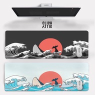 Aesthetic Japan Great Wave Extended Gaming Long Mousepad Desk Mat I Desk Keyboard Mouse Pad Gift