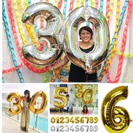 107cm Old Style Number 0-9 Aluminum Foil Balloon Wedding Decoration Supplies Children 100 Days Birth