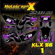 Old KLX 150 Striping - KLX Striping Sticker Short Rear Fender Latest Design KLX 56 KLX 150 Sticker M