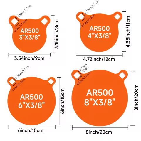 1pc AR500 Steel Targets for Shooting, 3/8" Thick AR500 Shooting Gong Combo Targets, Perfect for Targ