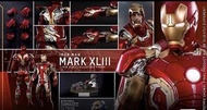 有post有貨「開啡內全新」Hottoys Ironman 3 hot toys 鐵甲奇俠 mark 43 Avengers 2 mms278 d09 reissue version