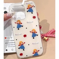 Cute Blue Skirt Dancing Girl Phone Case For OPPO F31 F29 F27 F25 F23 F21 F21s F19 F17 Pro Plus F19s 
