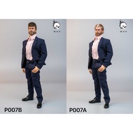 [Special Offer] Ready Stock MOETOYS P007AB 1/6 Men's Narrow Shoulder Suit Suit with Hair Planting He