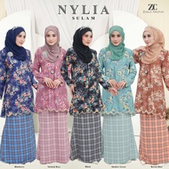 Zoella Couture Set Baju Kurung Sulam Nylia 2025 Mango 8D Ibu Anak Sedondon