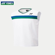 YONEX เสื้อบังทรงแขนกุดสำหรับผู้ชายใหม่แห้งเร็วชุดแข่งแบดมินตันรุ่น JP ชุดทัวร์นาเมนต์อังกฤษทั้งหมด