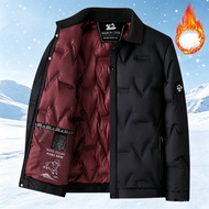 L-5XL Winter Thick Padded Jacket Business Casual Men Jacket Warm Waterproof