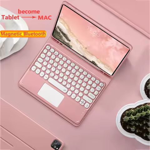 Folio Stand Case for Samsung Galaxy Tab A9 8.7 Inch 2023 Tab A7 Lite 8.7 Wireless Bluetooth Trackpad