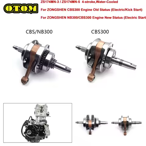 For ZONGSHEN Motorcycle Engine Connecting Rod Crankshaft Assembly ZS174MN-5 NB300 ZS174MN-3 CBS300 4