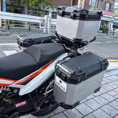 36L 45L 55L Universal Motorcycle Rear Luggage Box 65L 80L 100L Aluminum Motorcycle Tail Box Moto Top