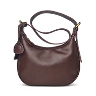BERNIE Brown Cowhide Bag Milled Leather Shoulder Bag