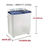 KHIND SEMI AUTO WASHING MACHINE 7KG/10KG