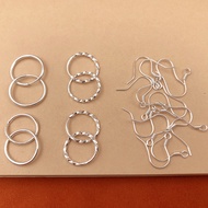 999 Sterling Silver Ear Hook Ear Ring Accessories Handmade Ear Jewelry DIY Material Earring Hook Par