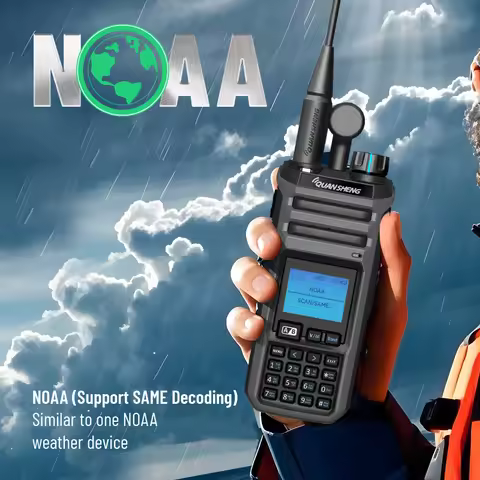 Quansheng TK11(5) TK115 Walkie Talkie 10W High Power Dual Band Radio AM SSB FM NOAA VHF UHF Two Way 