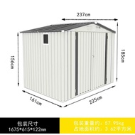 [HOT]Metal Outdoor Storage Shed, 8 'x 6' With Door Locks, Waterproof Garden Storage Tool Shed With B